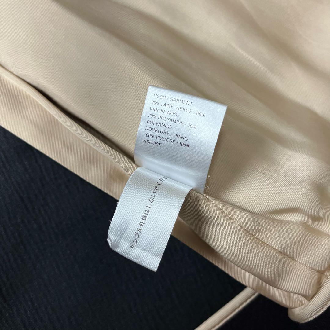 美品　クロエ　ジップアップケープ　ポンチョ　ブラック　ウール　34