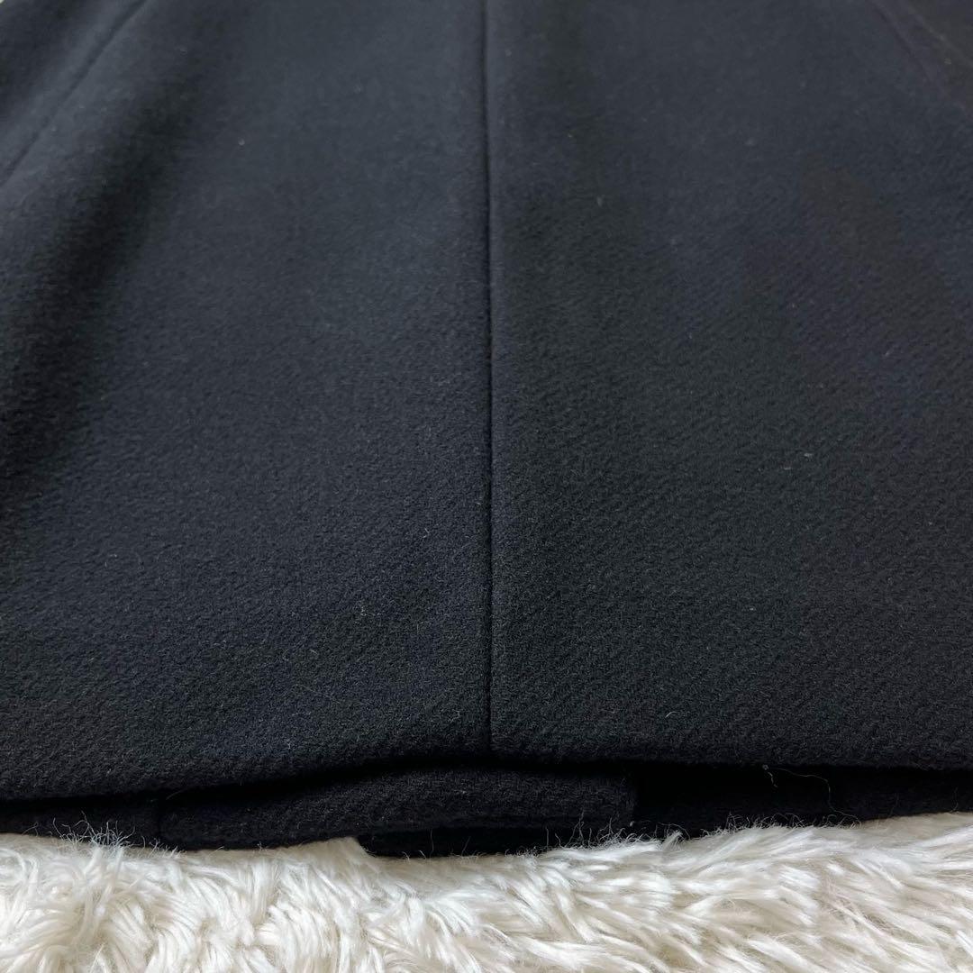 美品　クロエ　ジップアップケープ　ポンチョ　ブラック　ウール　34