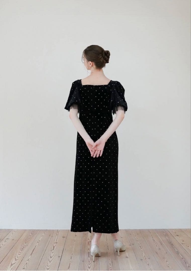 ワンピース Acka bijou dot velours dress