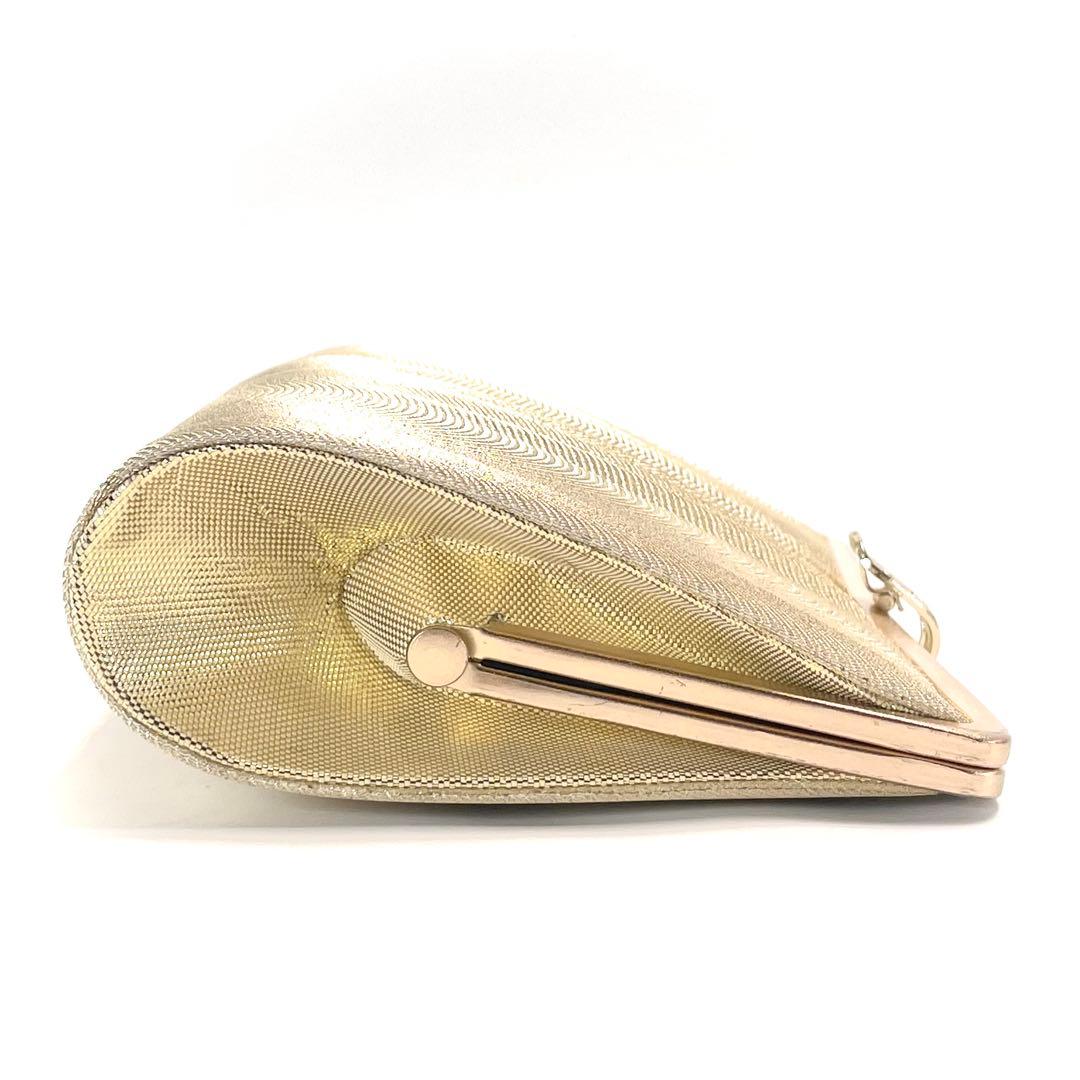 ⑥創作 御誂 和装用バッグ 草履 2点セット 和装履物 ゴールド系 レディース