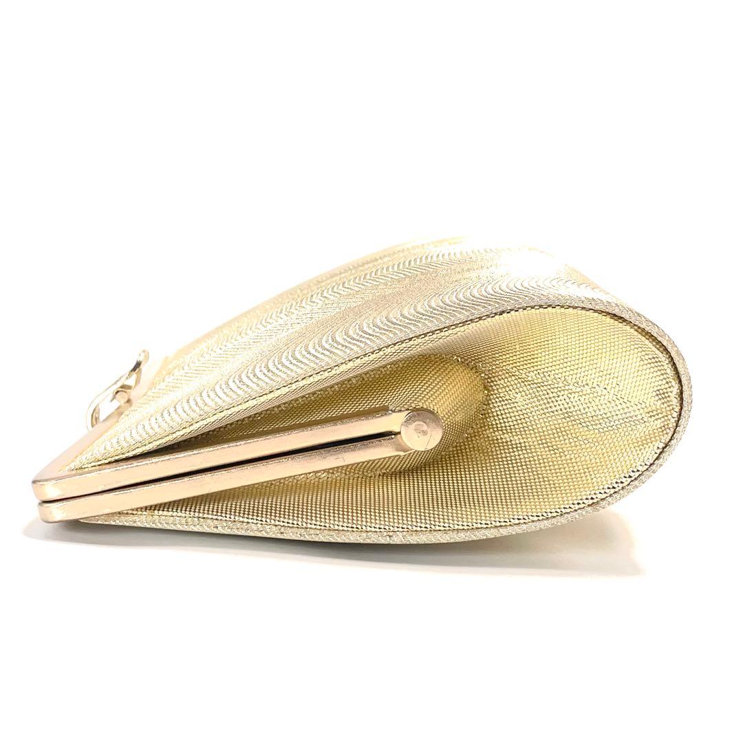 ⑥創作 御誂 和装用バッグ 草履 2点セット 和装履物 ゴールド系 レディース