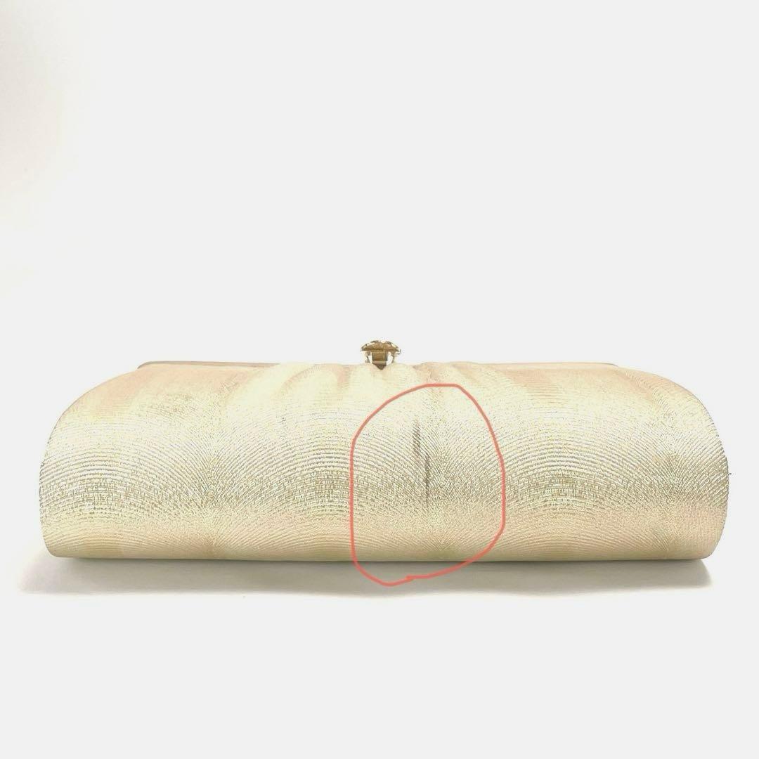 ⑥創作 御誂 和装用バッグ 草履 2点セット 和装履物 ゴールド系 レディース