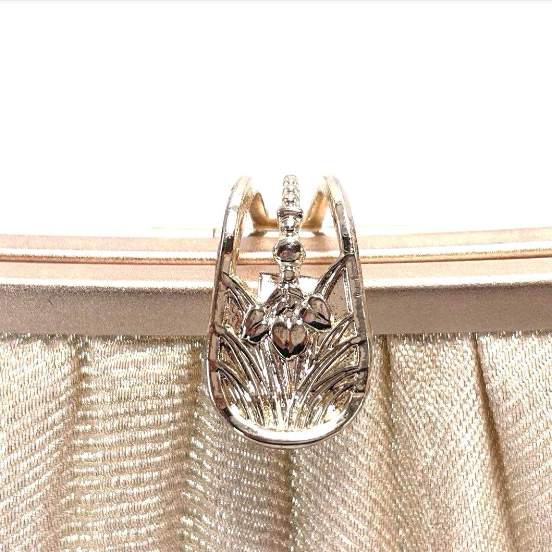 ⑥創作 御誂 和装用バッグ 草履 2点セット 和装履物 ゴールド系 レディース