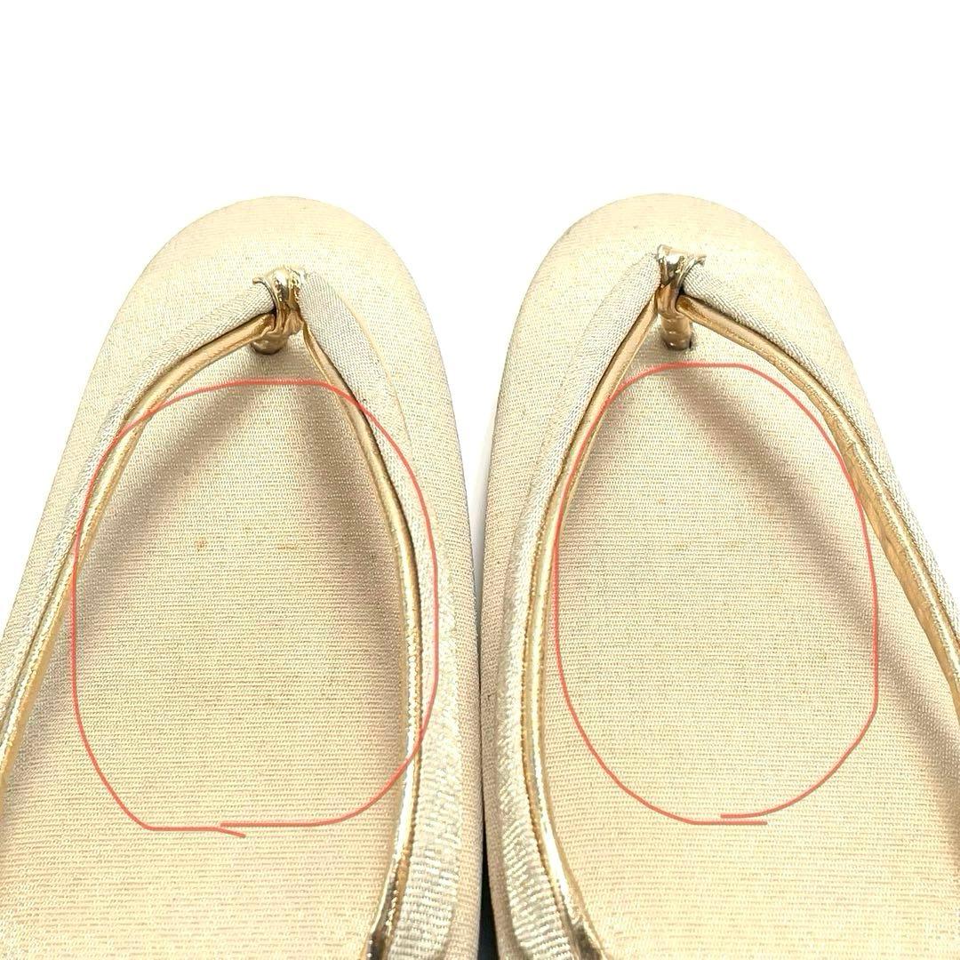 ⑥創作 御誂 和装用バッグ 草履 2点セット 和装履物 ゴールド系 レディース