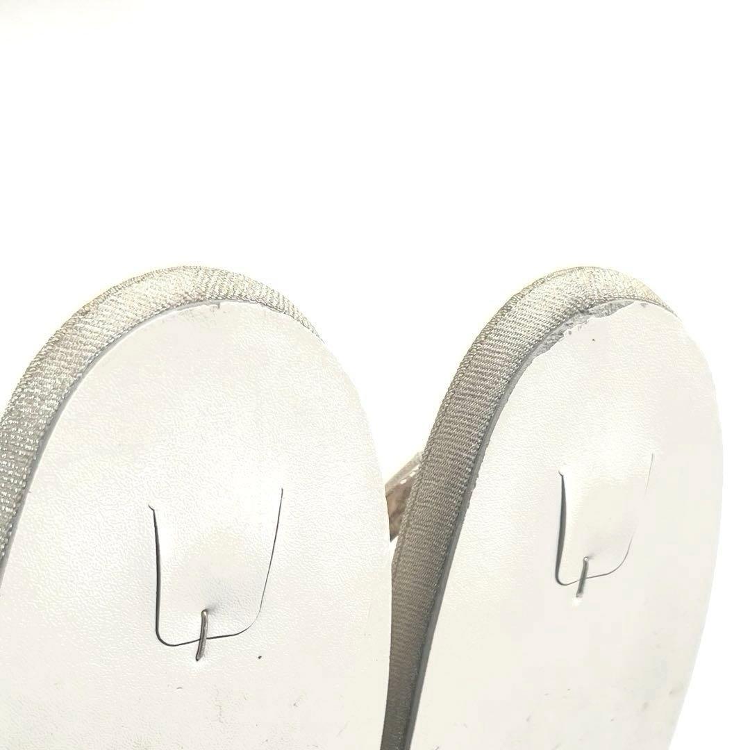 ⑥創作 御誂 和装用バッグ 草履 2点セット 和装履物 ゴールド系 レディース