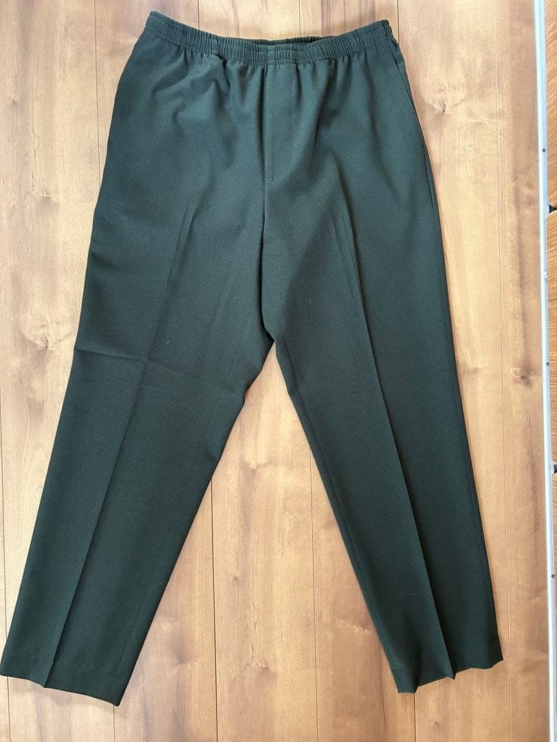 kaja ダークグリーン シャーリングトラウザーズ