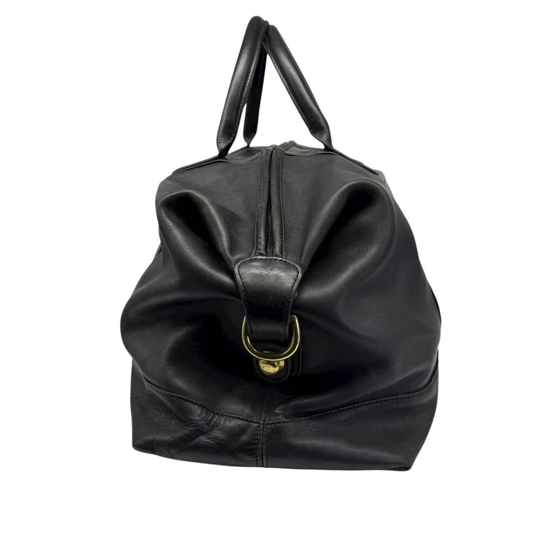 美品 COACH コーチ ボストンバッグ オールレザー 大容量 黒