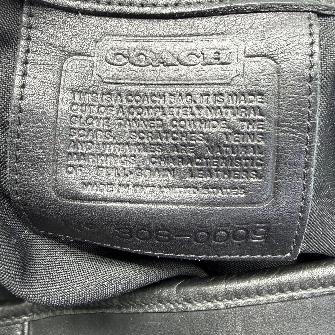 美品 COACH コーチ ボストンバッグ オールレザー 大容量 黒