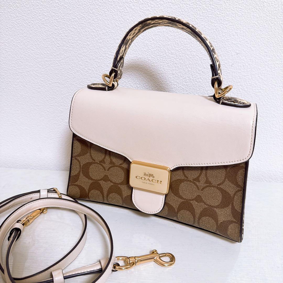 COACH 2way ショルダーバッグ パイソン