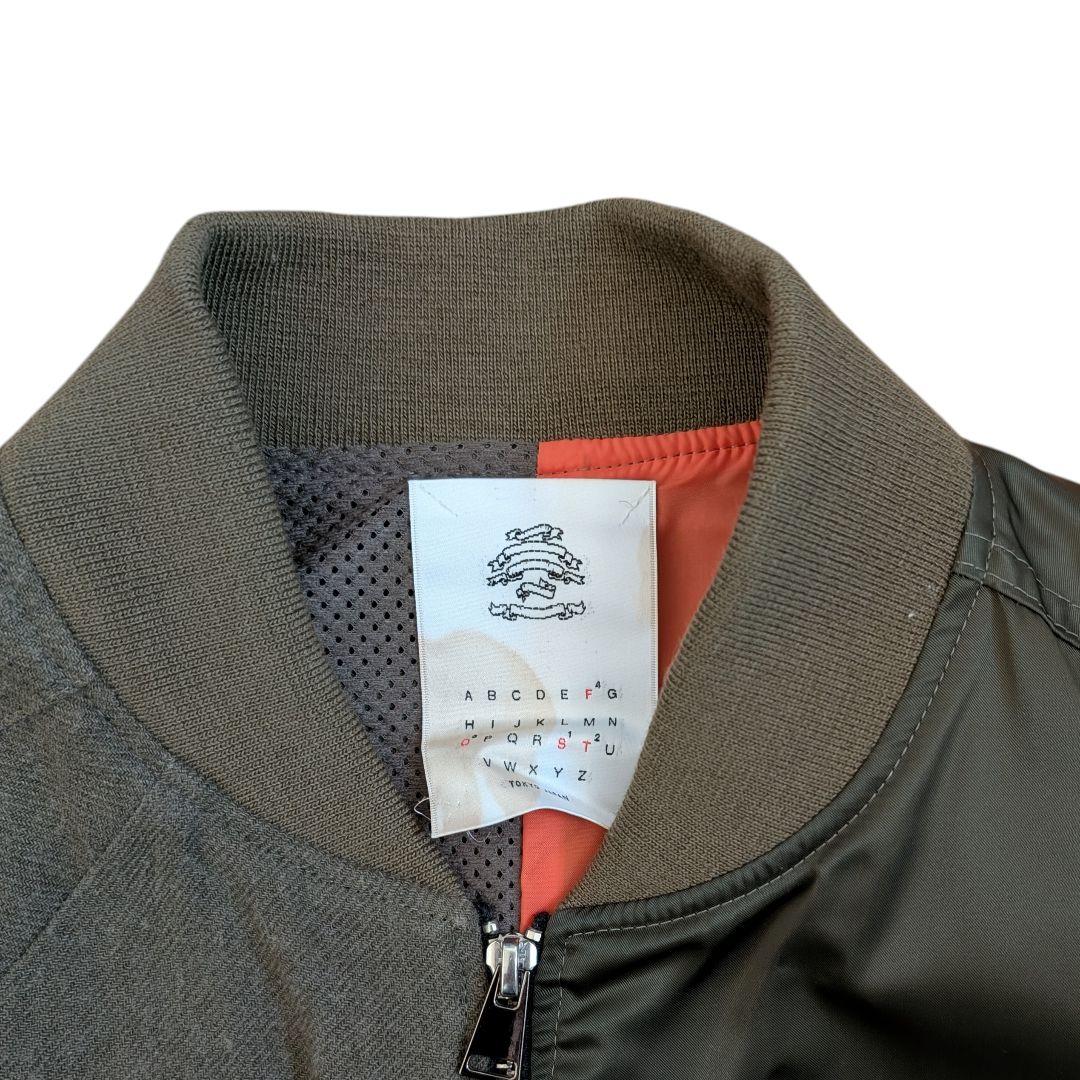 STOF ストフ 異素材 ドッキング MA1 フライトジャケット 二重人格 緑