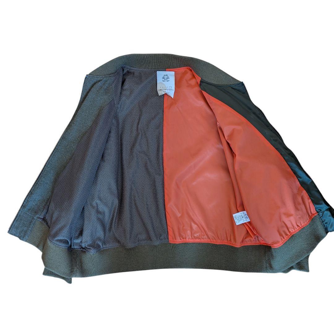 STOF ストフ 異素材 ドッキング MA1 フライトジャケット 二重人格 緑