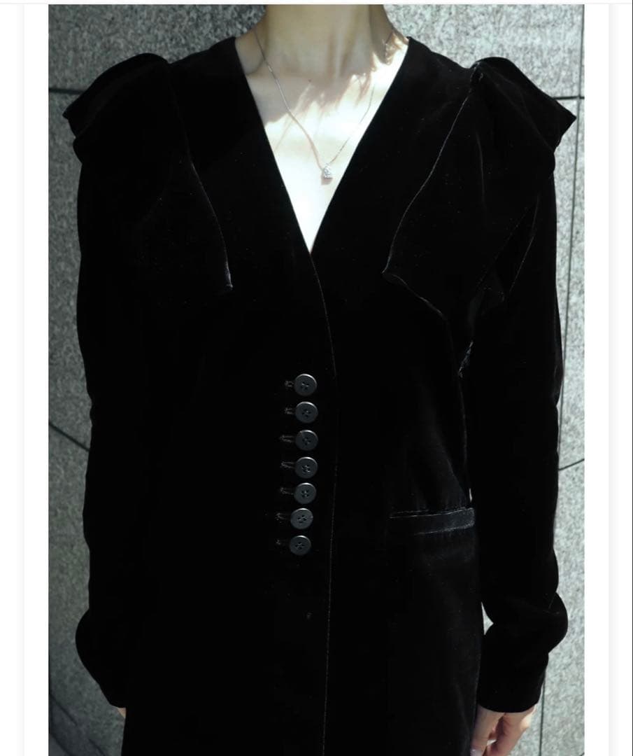 ジャケット・アウター FETICO VELVET frill SHOULDER Jacket