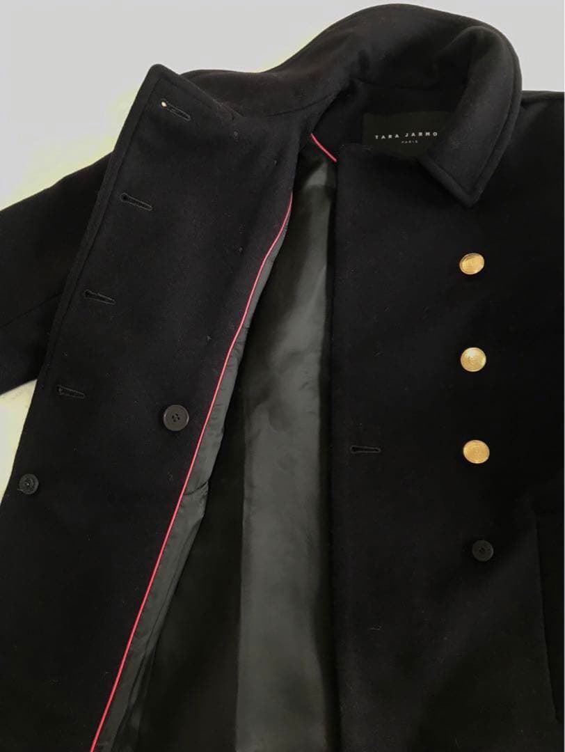 未使用に近い Tara Jarmon チェスターコート ネイビー