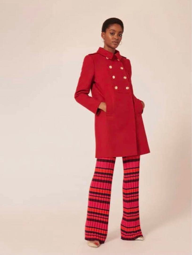 未使用に近い Tara Jarmon チェスターコート ネイビー