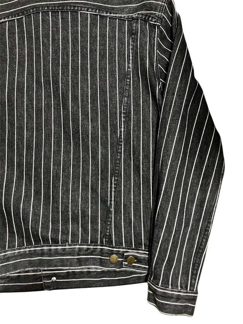 90s USA製　GUESS ゲス　ストライプデニムジャケット　先染