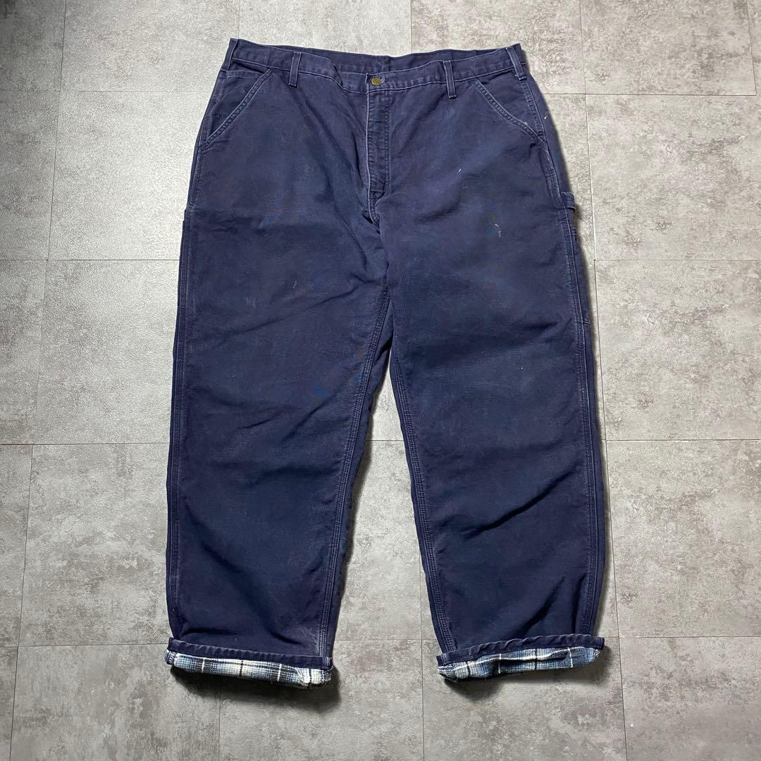 【42×30】カーハート　ジッパーフライ　ライナーブランケット　ペインターパンツ