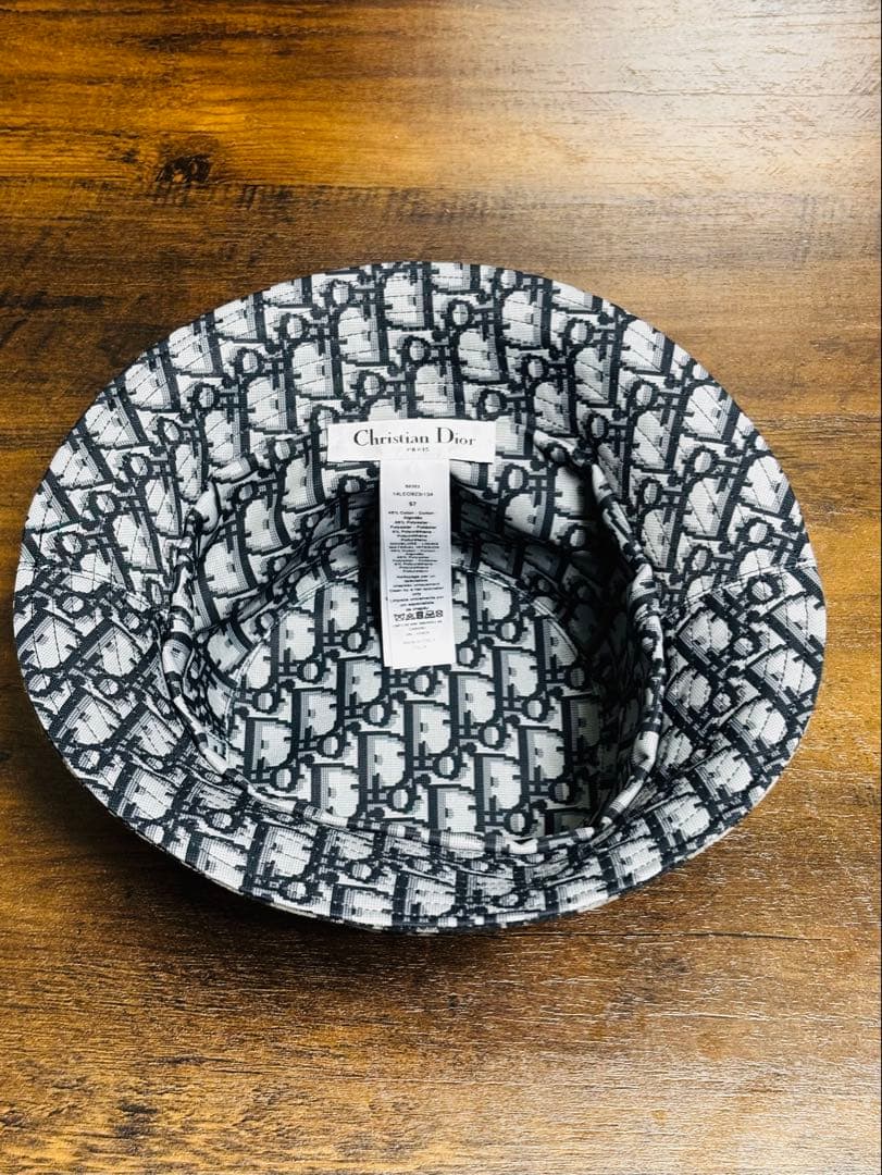 DIOR ディオールレオパードxオブリーク バケットハット 状態Ａ　男女兼用