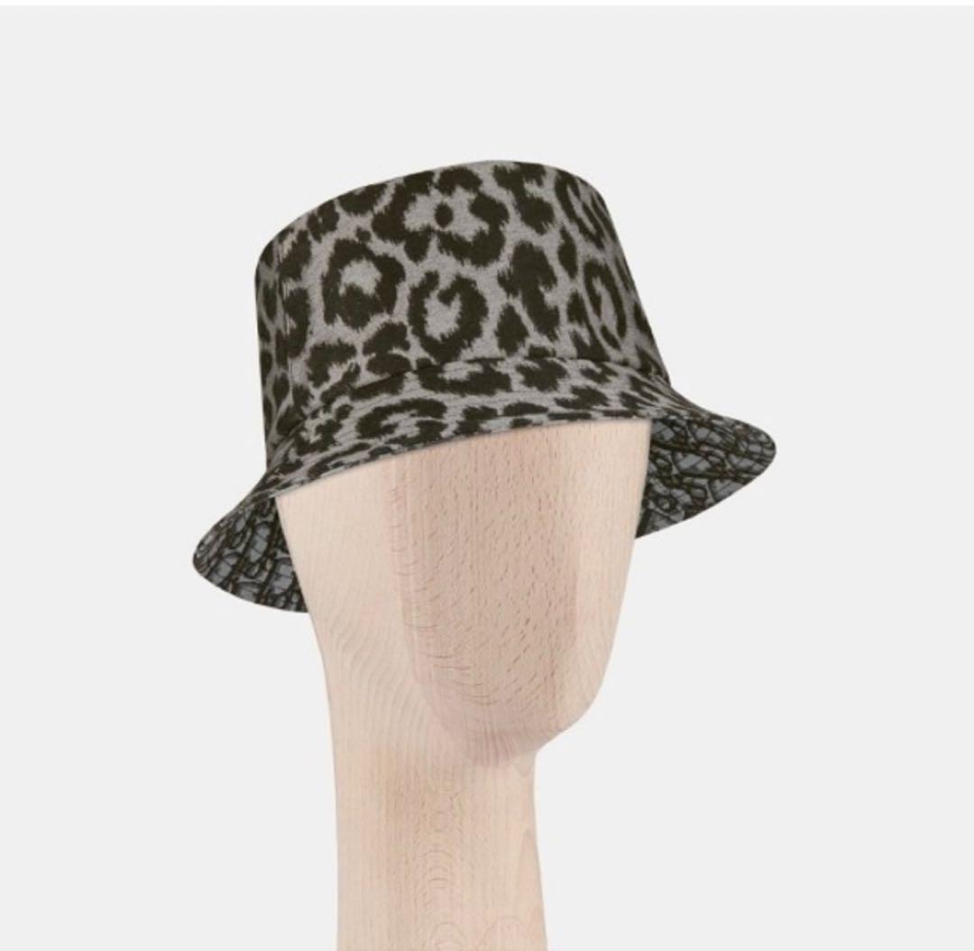 DIOR ディオールレオパードxオブリーク バケットハット 状態Ａ　男女兼用