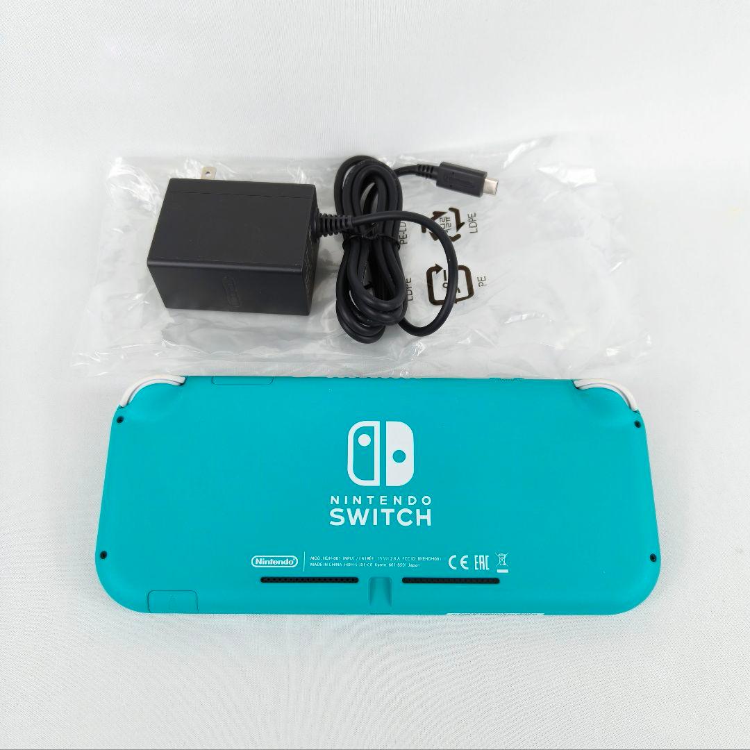 ニンテンドースイッチライト本体 充電器、箱付 ターコイズ Switch Lite