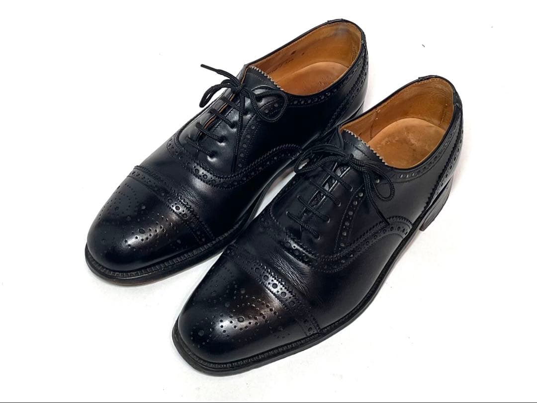 REGAL リーガル ブリティッシュコレクション ブラック セミブローグ 革靴