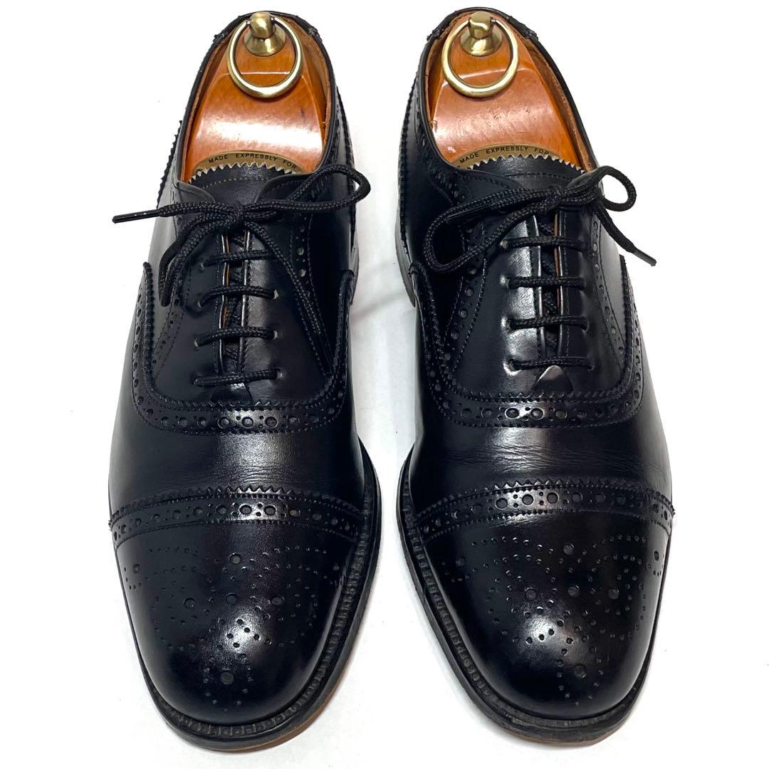 REGAL リーガル ブリティッシュコレクション ブラック セミブローグ 革靴