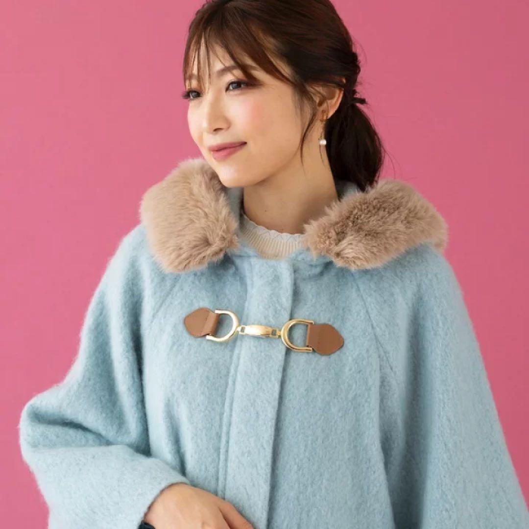 SALE⭐︎ローズティアラ希少web限定水色ショートコート大きいサイズ42〜46