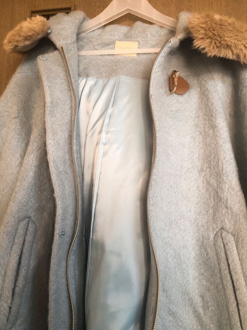 SALE⭐︎ローズティアラ希少web限定水色ショートコート大きいサイズ42〜46