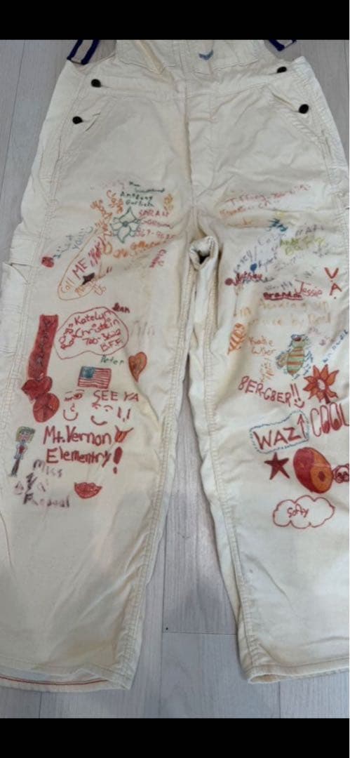 DENIM DUNGAREE カラフルラクガキコーデュロイオーバーオール