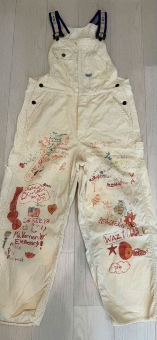 DENIM DUNGAREE カラフルラクガキコーデュロイオーバーオール