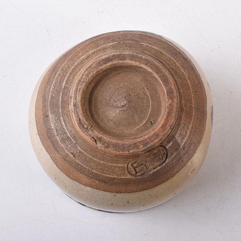 散歩星人　茶道具　因久山焼　芦澤保親作　茶入　共箱　V　R8658