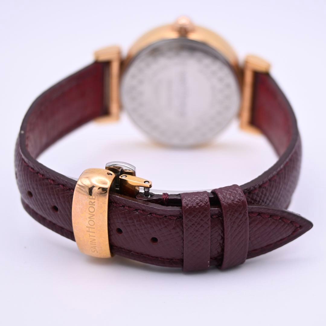 SAINT HONORE レディース 腕時計 クォーツ ダイヤ 装飾 新品電池