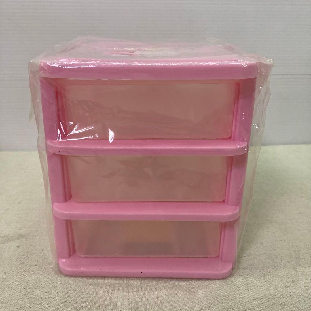 【新品未使用★2007年製】ハローキティ　3段プラチェスト　引き出し　サンリオ