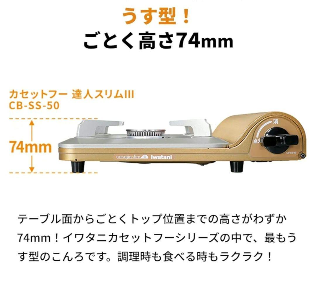 イワタニ カセットコンロ達人スリムIII 達人スリム専用ケース ボンベ セット