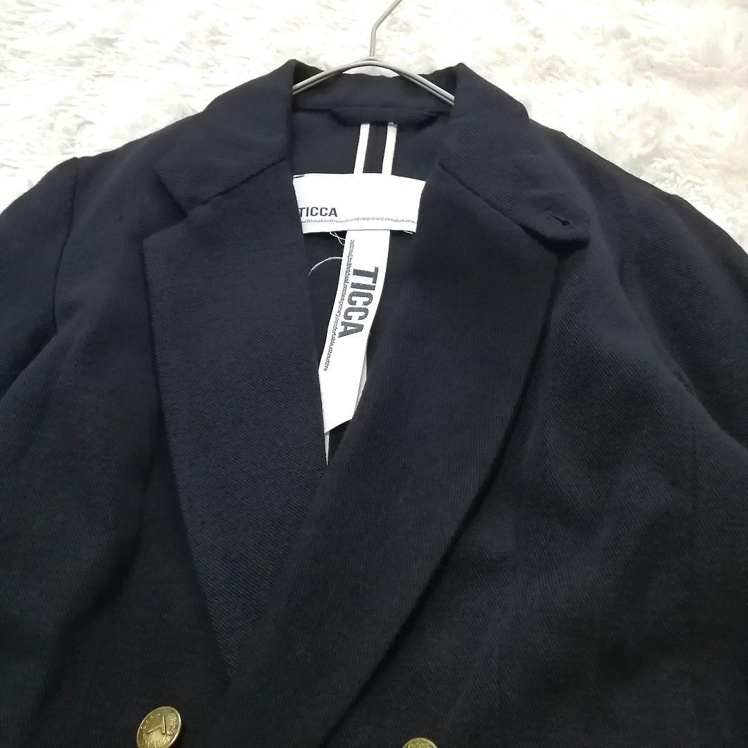 ✨美品✨ TICCA 日本製 ダブル 紺ブレ ジャケット 金ボタン M相当