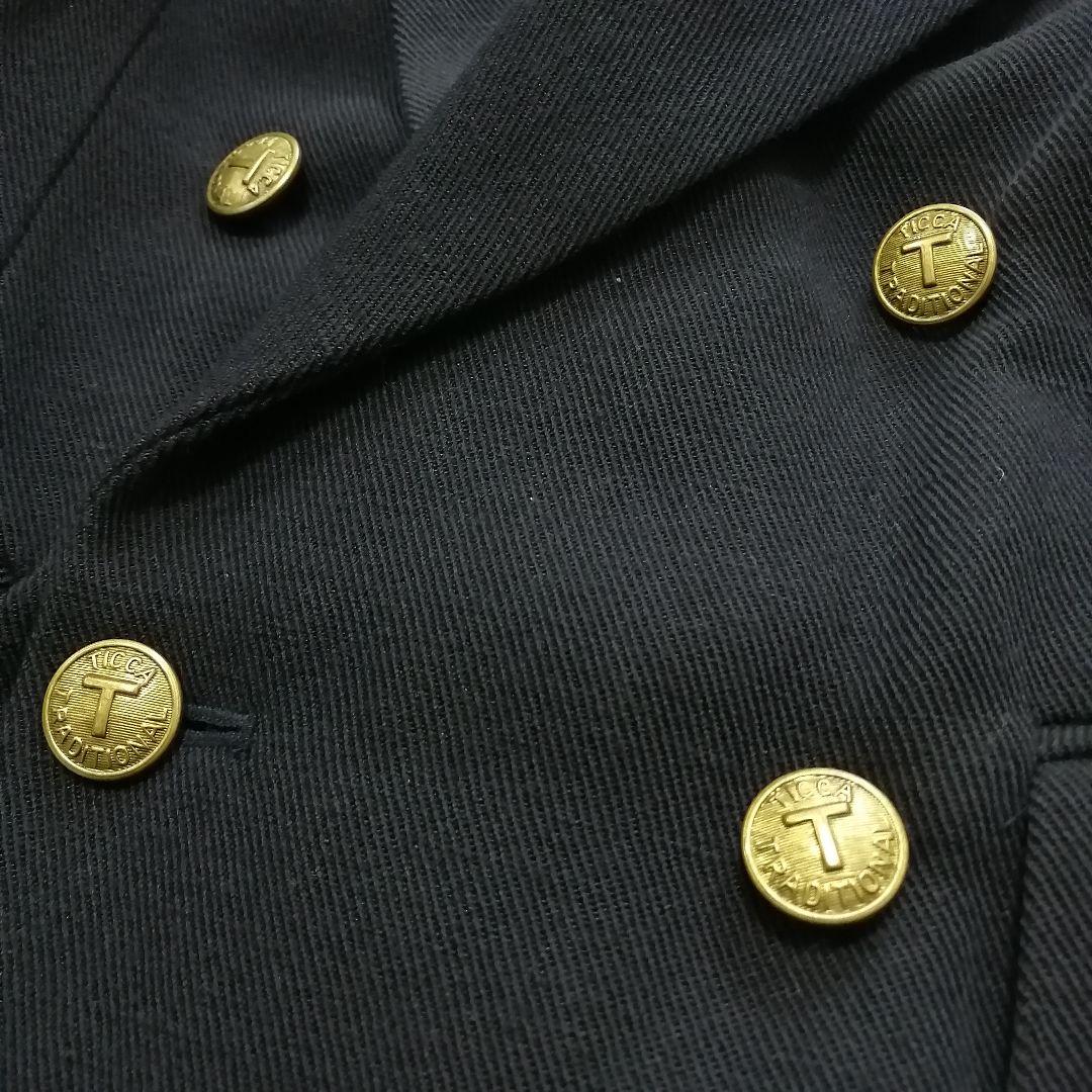 ✨美品✨ TICCA 日本製 ダブル 紺ブレ ジャケット 金ボタン M相当