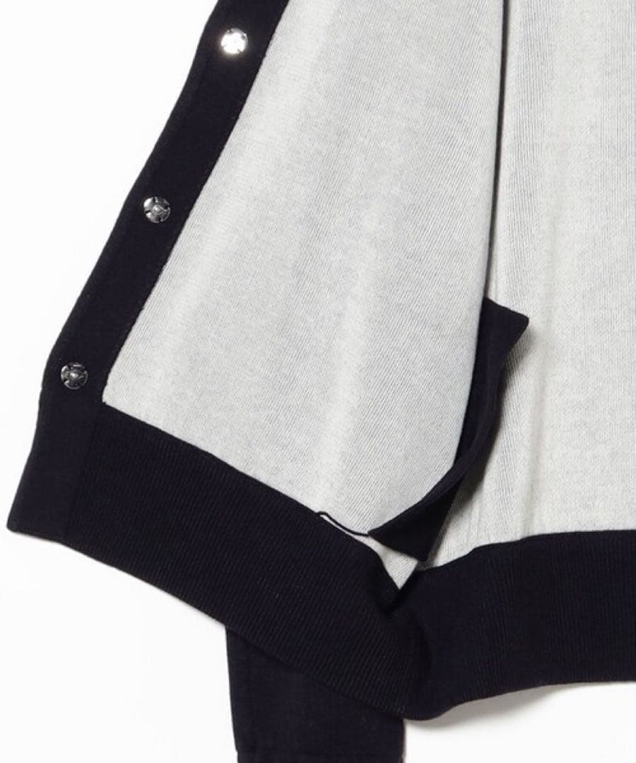 デミルクスビームス　ダブルフェイスニットブルゾン　ネイビー