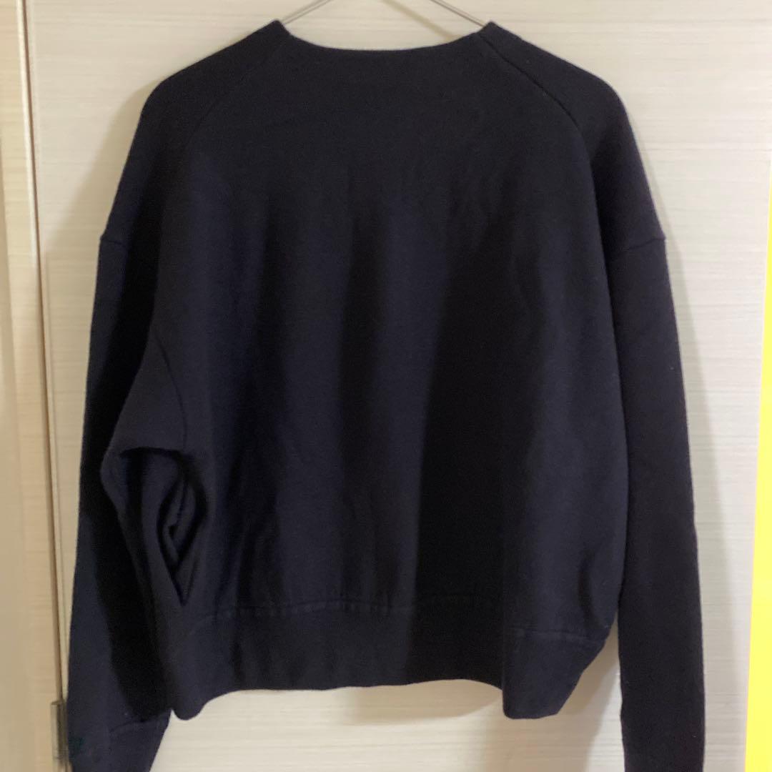 デミルクスビームス　ダブルフェイスニットブルゾン　ネイビー