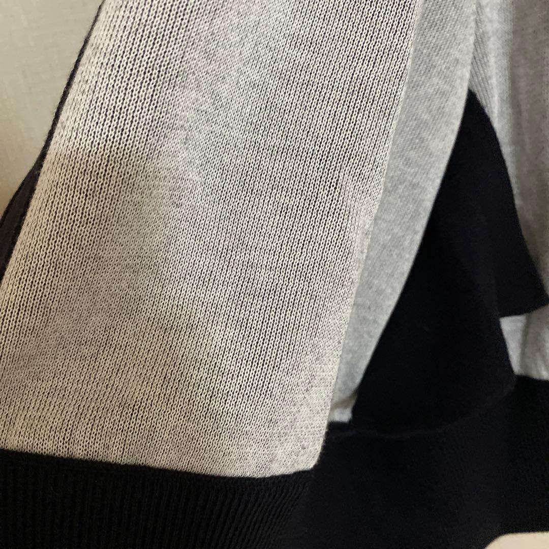 デミルクスビームス　ダブルフェイスニットブルゾン　ネイビー