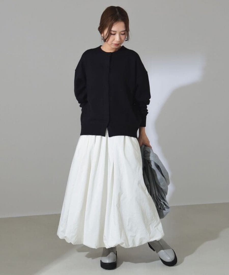 デミルクスビームス　ダブルフェイスニットブルゾン　ネイビー