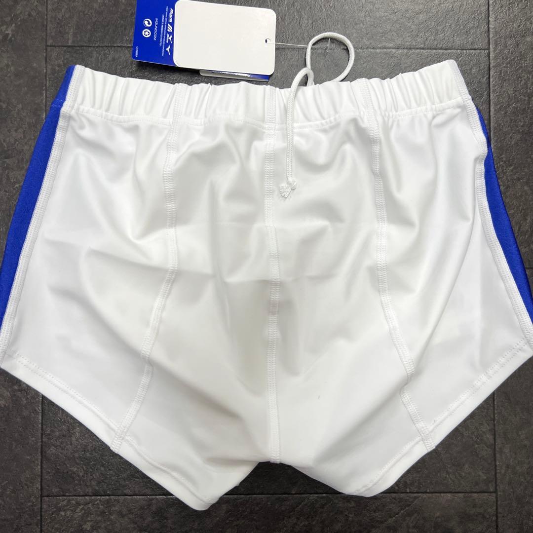 ミズノ　女子陸上レーシングショーツ(スパッツ型)　L　ホワイト×サーフブルー