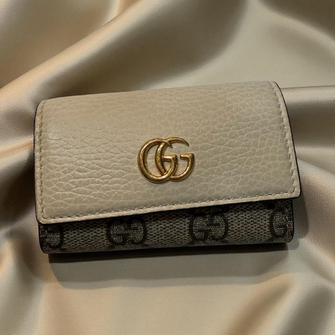 値下げ！GUCCI キーケース　キーリング　マーモント　GGライン【中古】