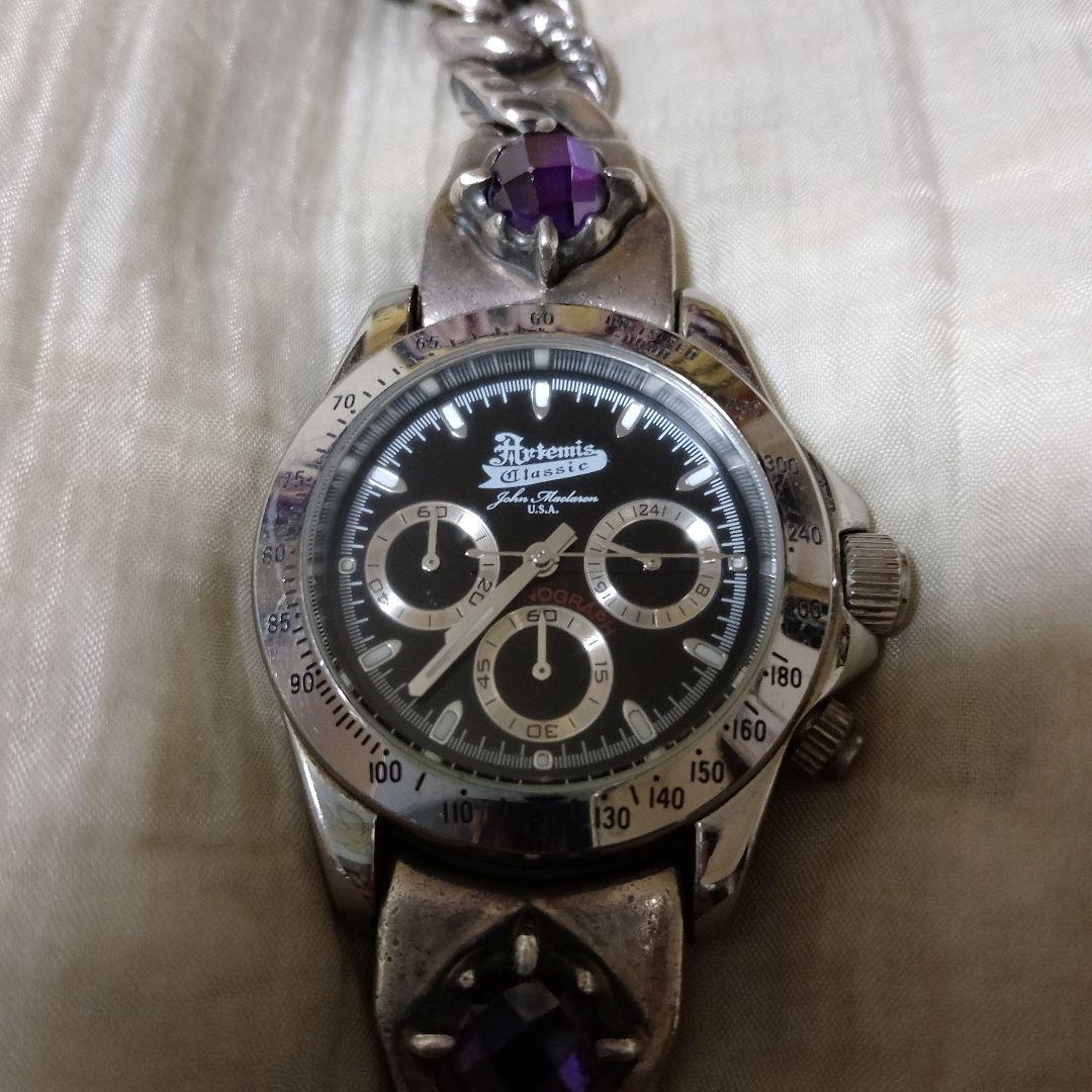 (魚)925シルバー アメジスト 腕時計