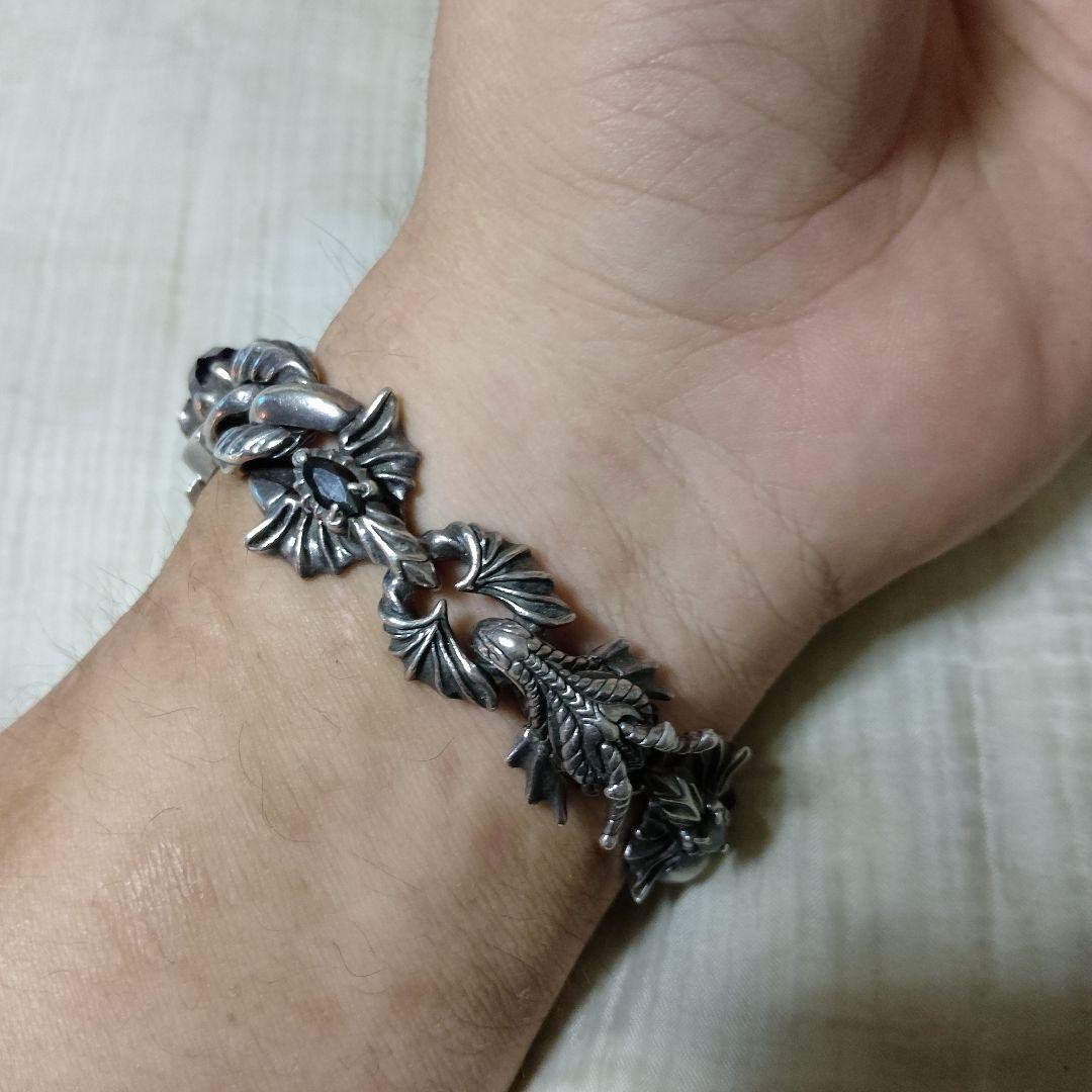 (魚)925シルバー アメジスト 腕時計