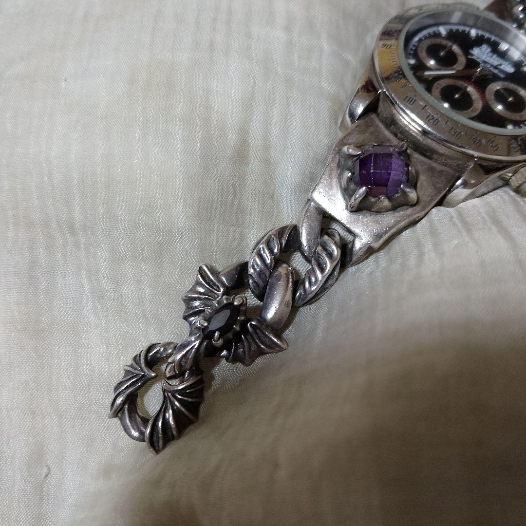 (魚)925シルバー アメジスト 腕時計