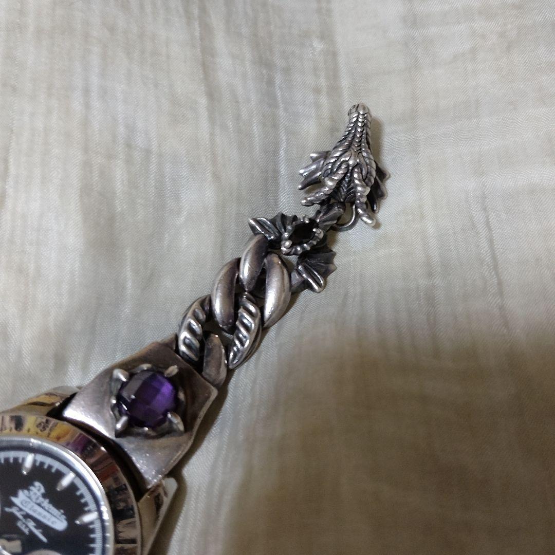 (魚)925シルバー アメジスト 腕時計