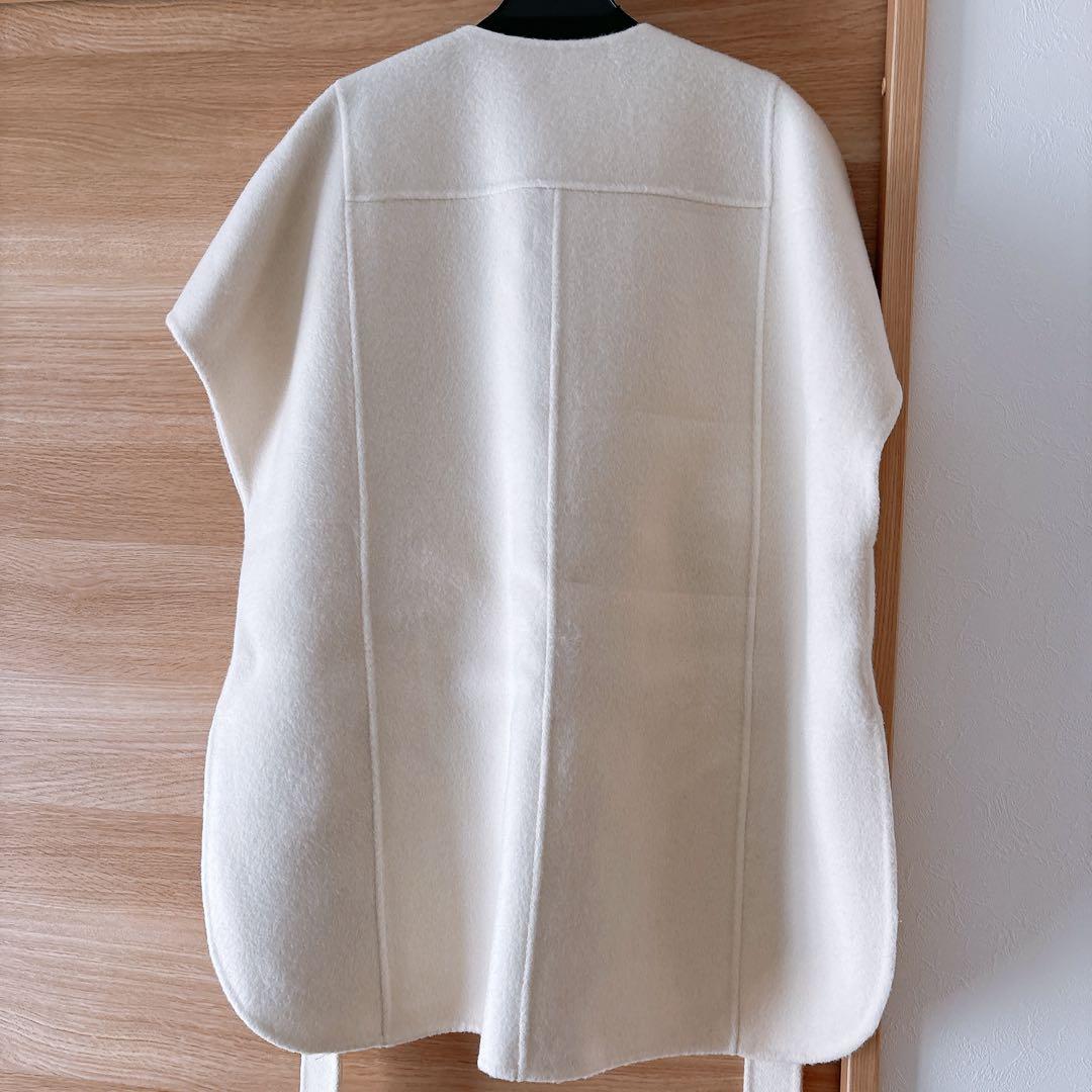 ウールカシミヤリバーポンチョコート