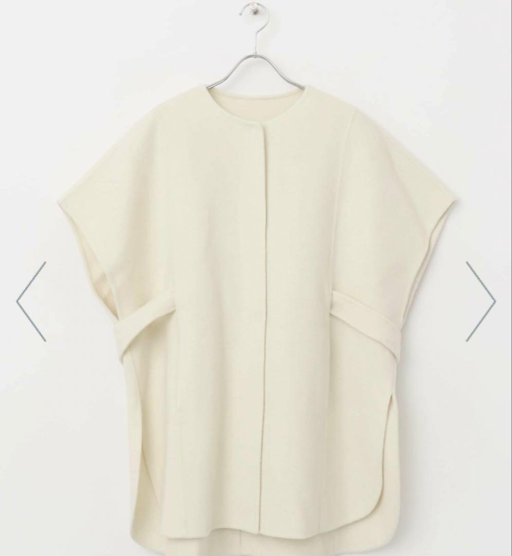 ウールカシミヤリバーポンチョコート