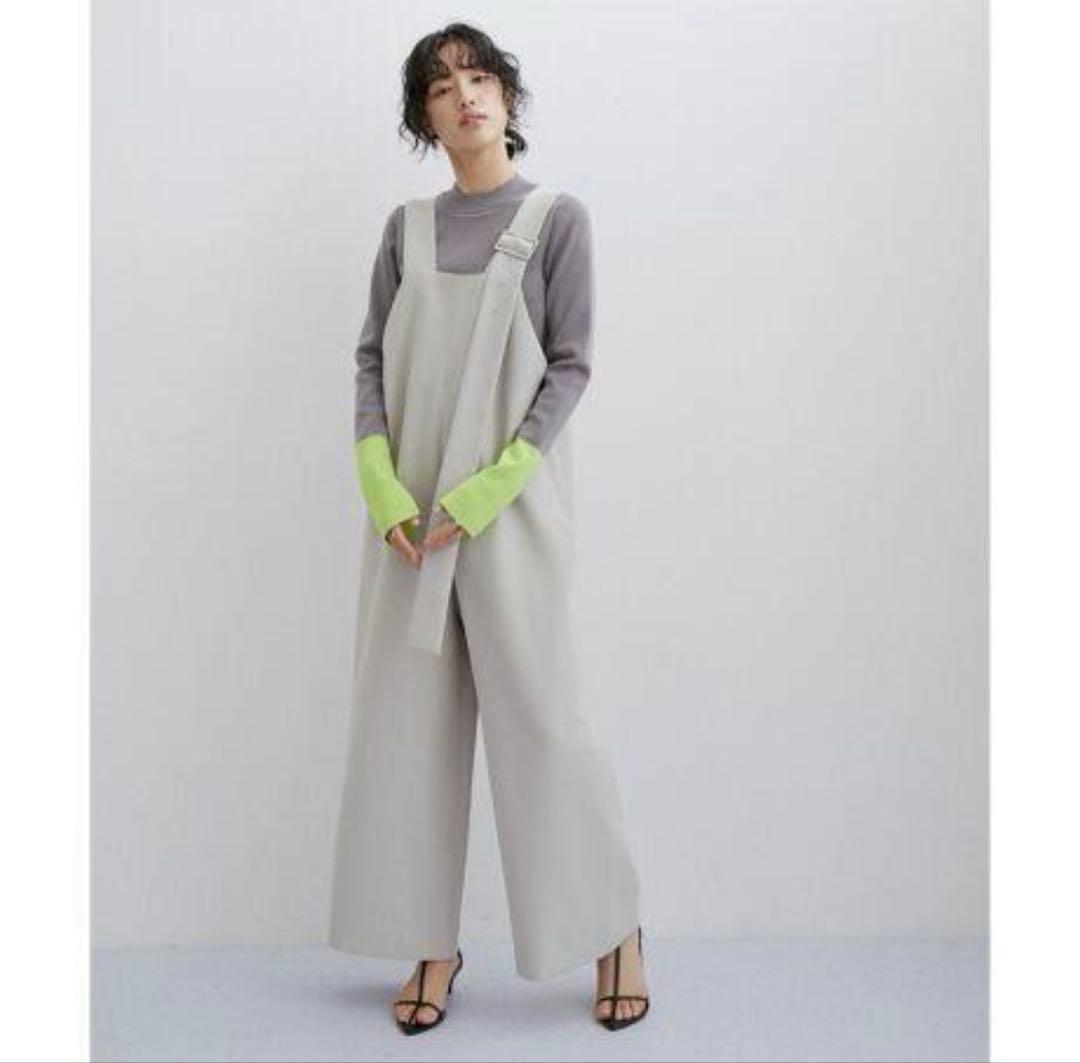 アダムエロペ 23SS ベルテッドストラップロンパース グレー　新品