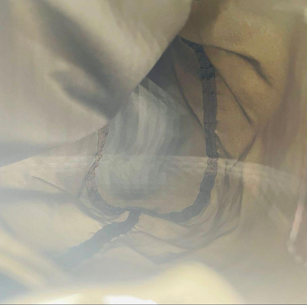 PRADA プラダ 巾着　三角プレート ポーチ カーキ系 ナイロン