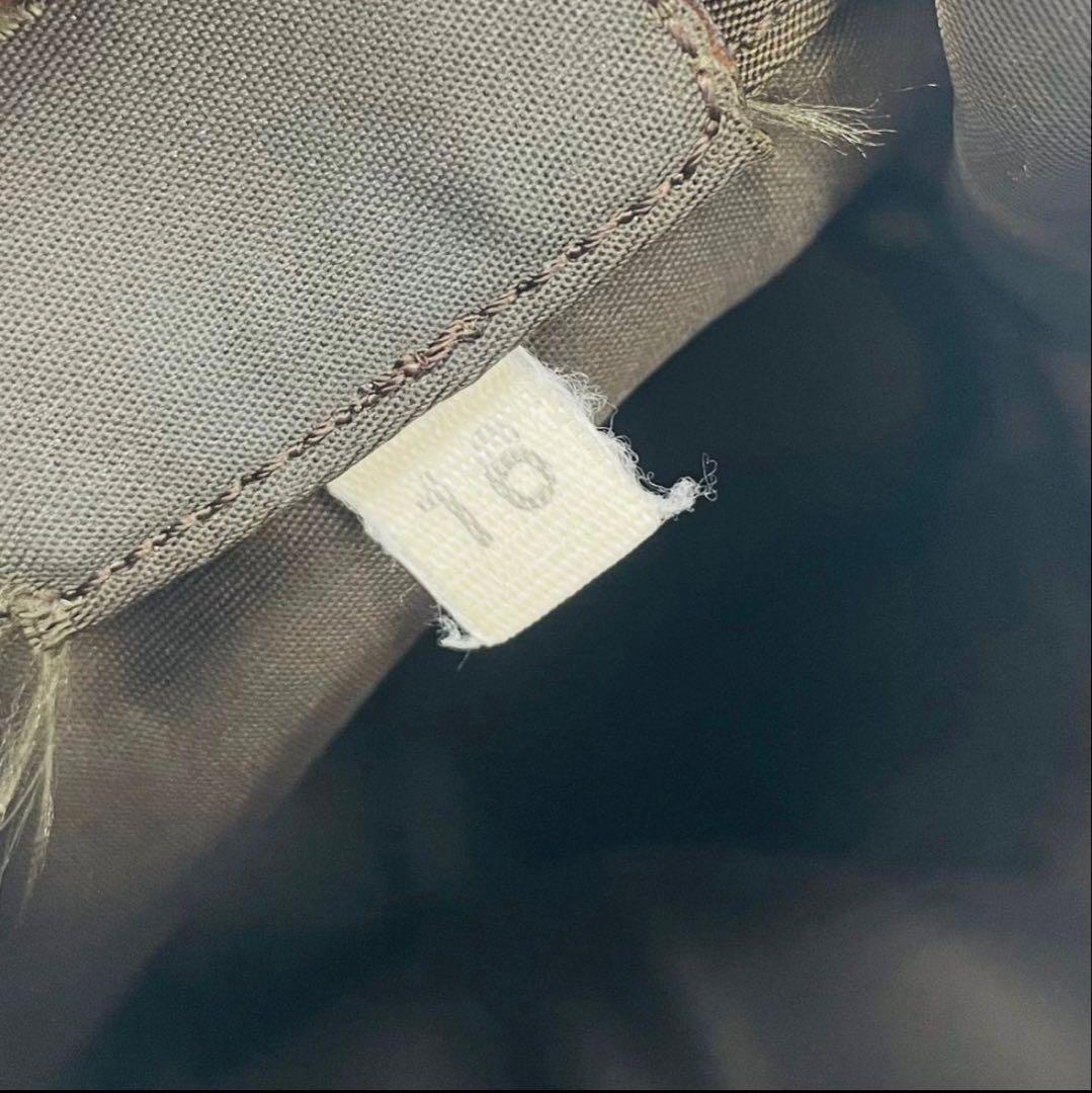 PRADA プラダ 巾着　三角プレート ポーチ カーキ系 ナイロン